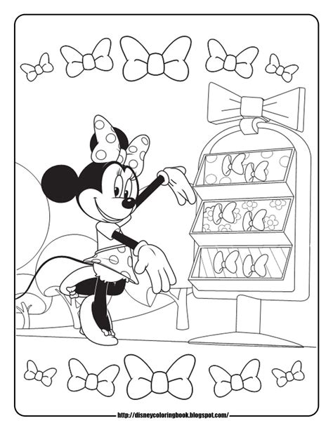 Minnie Bowtique Disney Coloring Pages Minnie Mouse Clubhouse Mickey