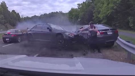 Terrifying Footage Shows Moment Officer Was Nearly Killed By Speeding