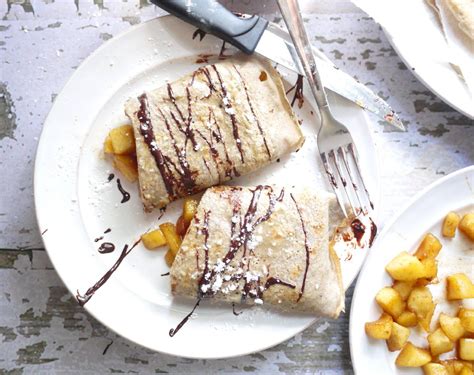 Fruit skewers with chocolate sauce. Mexican Dessert Crepes | FaveGlutenFreeRecipes.com