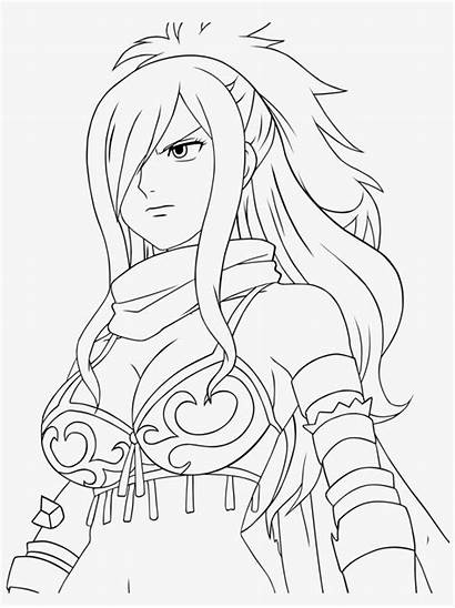 Erza Fairy Tail Drawing Coloring Scarlet Knightwalker