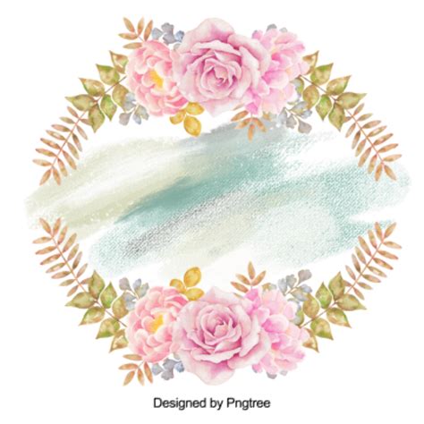 Fresh Wreath Watercolor Transparent Decorative Flower