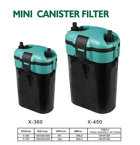 Hang On Aquarium Canister Filter External Nano Small Tank 8w China