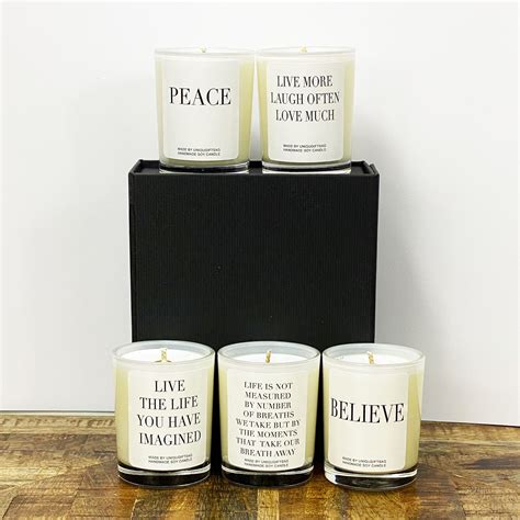 Soy Candles Gift Set No Scented Candles Boxed Gift Set Etsy