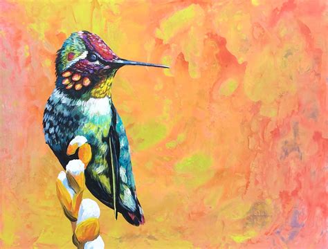 Print Of Hummingbird Abstract