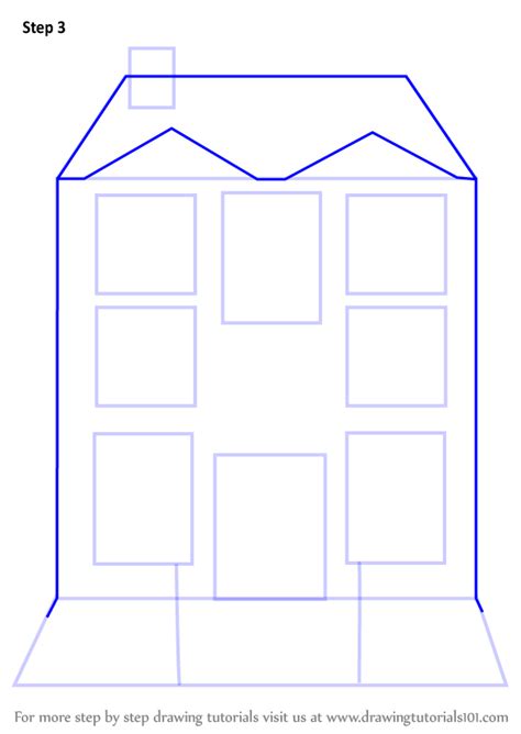 Newest House Drawing Step By Step