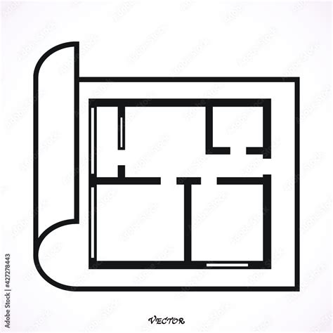 House Plan Icon Floor Plan Vector Stock Vector Adobe Stock