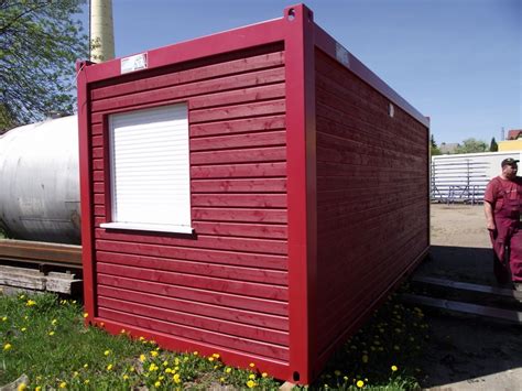 Hochwertige bürocontainer von containia stehen zeitnah für sie bereit; Bürocontainer mit Holzverkleidung