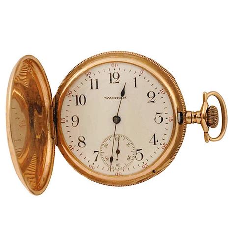Waltham 14k Gold Double Cased Pocket Watch At 1stdibs