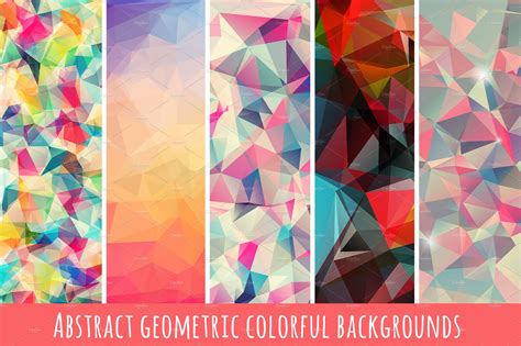 Abstract Geometric Backgrounds Textures Creative Market