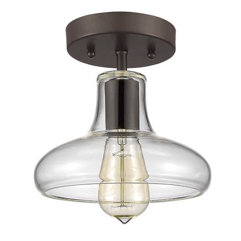 Its beautiful dual finish makes an industrial yet classic statement in your living space. Laurel Foundry Modern Farmhouse Bouvet 1 Light Semi Flush Mount & Reviews | Wayfair