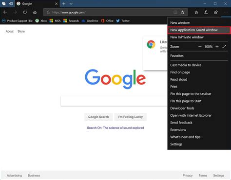 How To Enable Microsoft Edge Application Guard On Windows 10 April 2018