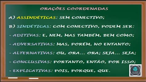 Classifique As Orações Coordenadas