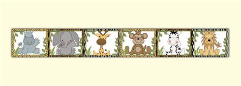 Free Download Cute Jungle Animals Wallpaper Border Wall Decals For
