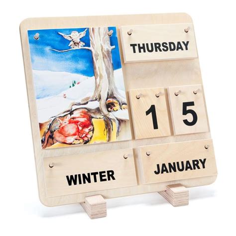 Wooden Calendars And Replacement Plates Wooden Calendar Kids