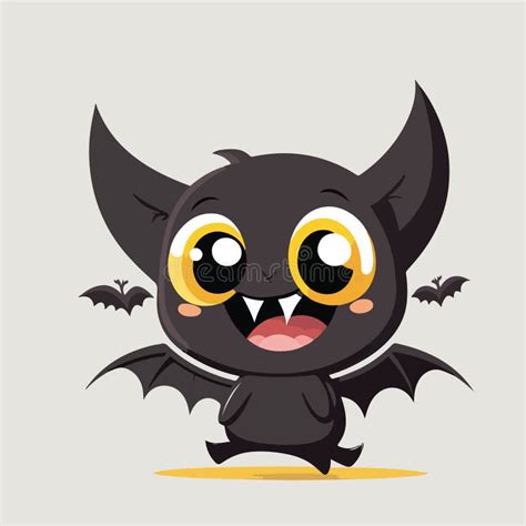Cute Cartoon Bat Vector Illustration Stock Vector Illustration Of