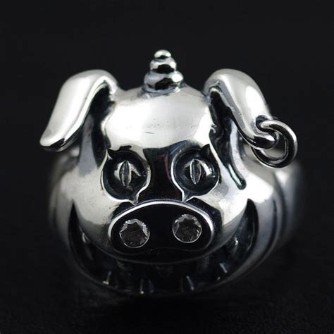 Japan Gothic Jewelry Bob Teeth Pig Silver Gothic Ring Men Ring
