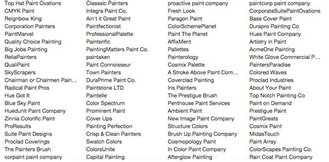 Our tool will find you the perfect painting company name. Painting Company Names: How I Found the Perfect Name for ...