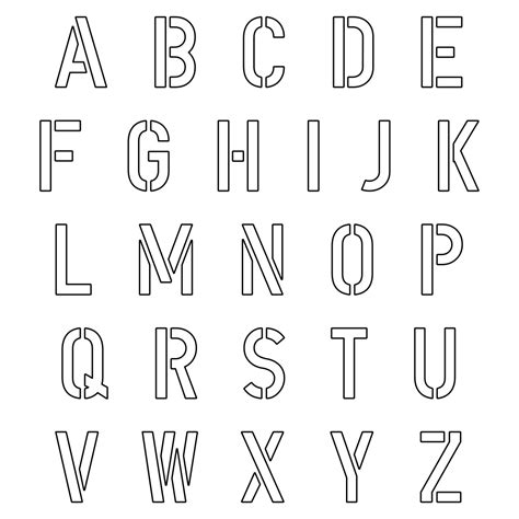 Downloadable Free Printable Alphabet Stencils Templates 10 Best Free