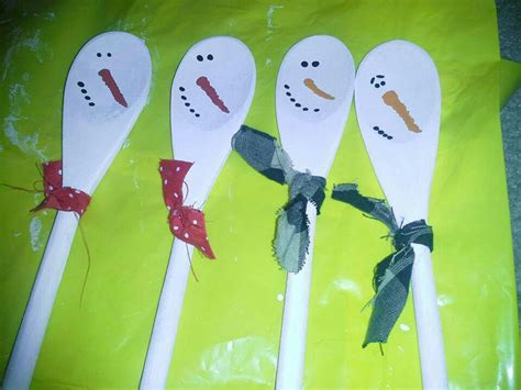 Snowmen Spoons Christmas Crafts Crafts Craft Projects