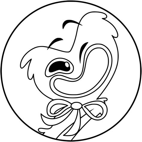 Coloriage Huggy Wuggy fait un clin d'oeil imprimer