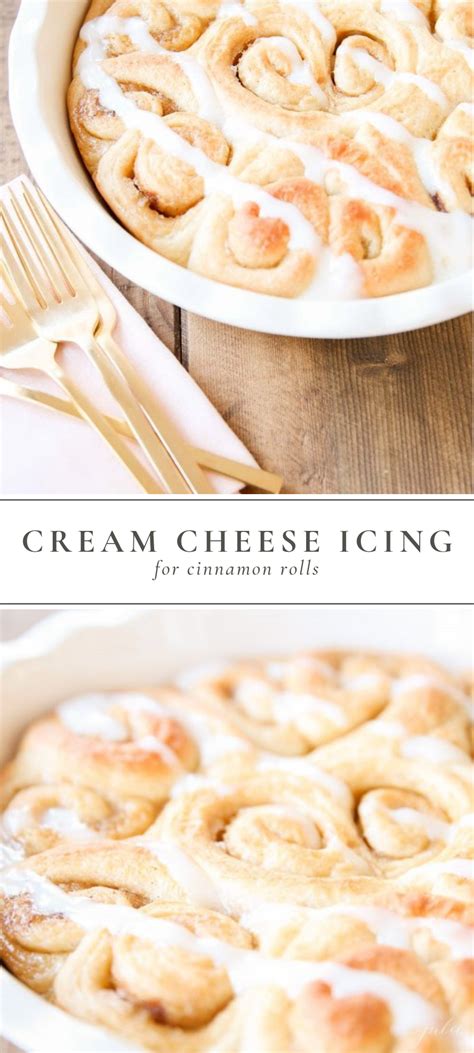 I don't love super sweet icing or thin icing, so i stopped here. Cinnamon Rolls With Cream Cheese Icing Without Powdered ...