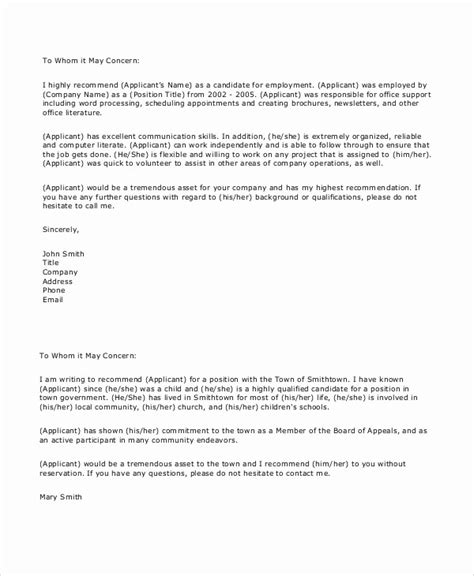 Short Recommendation Letter For Employee Ufreeonline Template