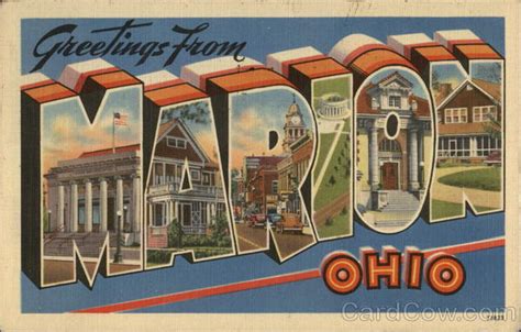 Petitions must be timely filed with the board of review in the assessor's office between april 2 and april 30. Greetings from Marion Ohio Postcard
