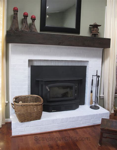 January 9, 2015 at 4:31 am love of family and home made this mantel with an old headboard and scrap wood, then added a few pieces of new wood to bring it all together. Easy Faux Railroad Tie Mantel | Faux fireplace diy, Diy ...