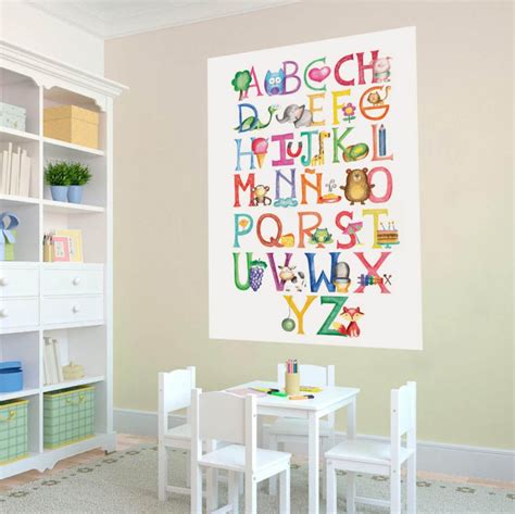 Alphabet Classroom Decor Wall Decal Kids Room Decor Etsy