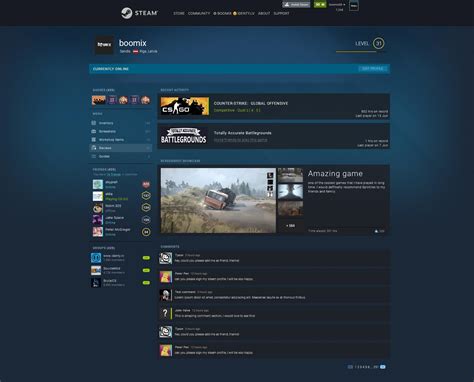 My Redesign For Steam Profile Page Based On New Ui What Do You Think