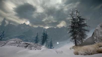 Skyrim Nature Trees Snow Games Wallpapers