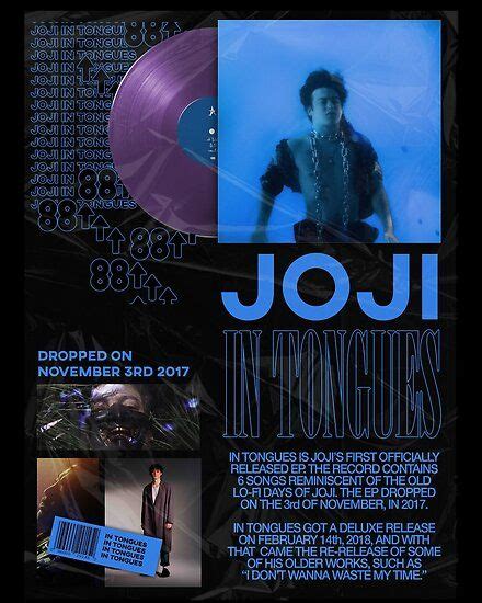 Joji In Tongues Poster Poster By Jatiiwkeh In 2021 Music Poster