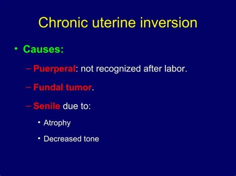 Retroverted Retroflexed Uterus Anduterine Inversion