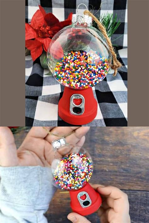 Cheap Christmas Crafts Diy Gumball Machine Ornaments Easy Christmas
