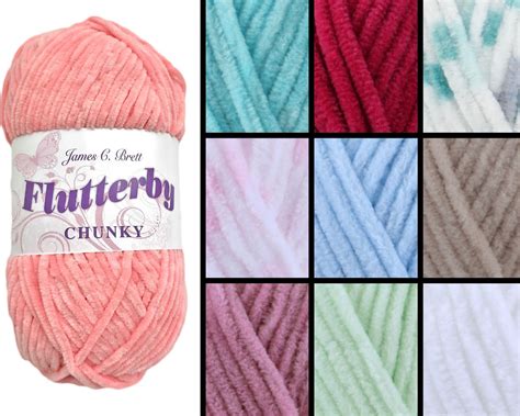 Flutterby Chunky Yarn Choice Of Colours Chunky Wool James Etsy