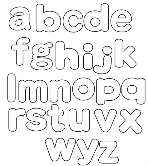 Printable Bubble Letter Alphabet