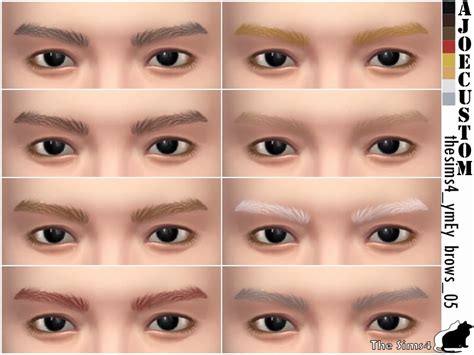 My Sims 4 Blog Non Default Eyebrows For Males By Ajoecustom