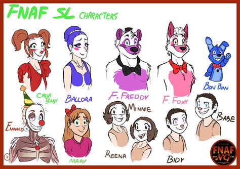 Fnafngfnaf Sl Characters By Namygaga Fnaf 3 Characters Fnaf Sister