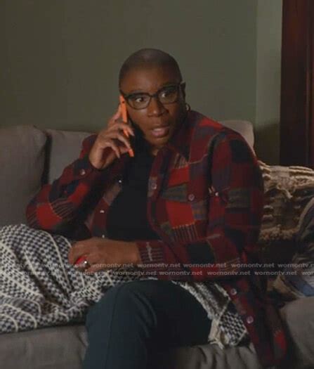 Wornontv Hens Red Plaid Shirt On 9 1 1 Aisha Hinds Clothes And
