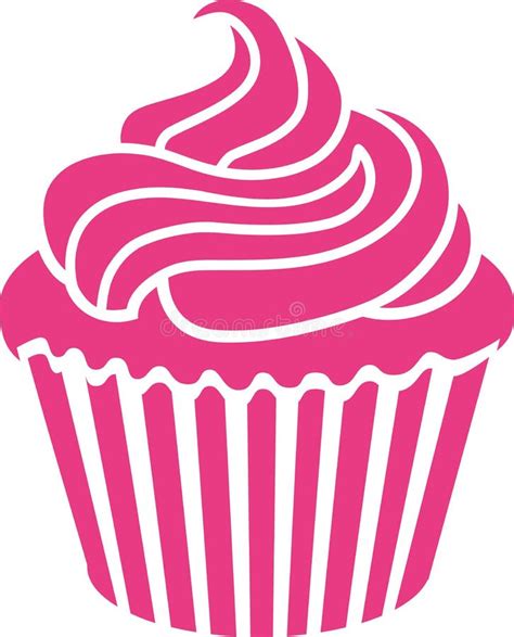Pink Cupcake Vector Stock Vector Illustration Of Vector 107161330