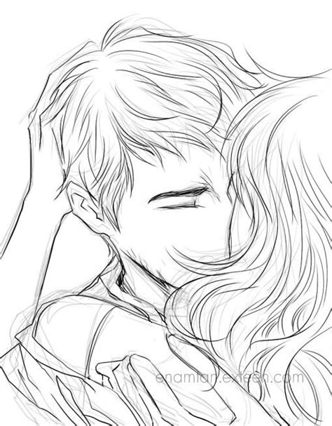 Cute Couple Hugging Drawing At Free For Personal Use