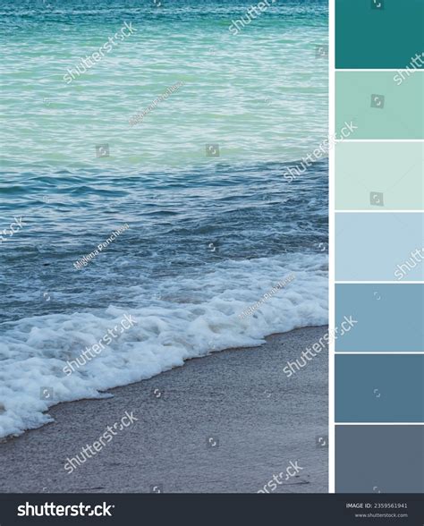 Color Palette Swatches Of Turquoise Blue Green Royalty Free Stock