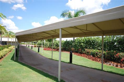 Our reputation for innovation in canopies and covered walkways goes all the way back to our founding in 1984. Escalator Canopies & Walkway Covers - Miami Awning