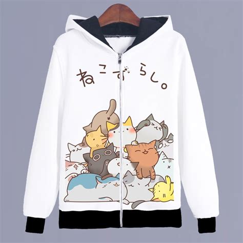 Wxcteam Neko Atsume Cosplay Costume Cute Cat Backyard Cap Jacket Neko Atsume Hooded Coat