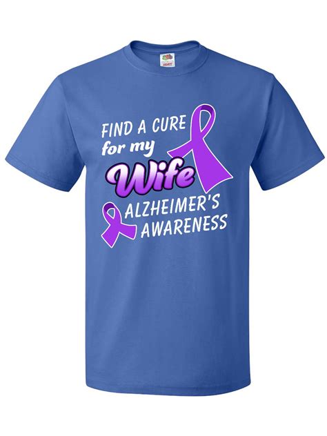 Inktastic Alzheimers Awareness Find A Cure For My Wife T Shirt