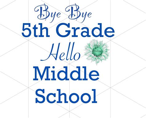 Bye Bye 5th Grade Png Etsy