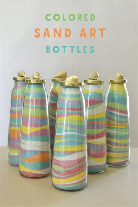 Sand Art Bottles With Diy Dyed Sand From The Beach Artbar