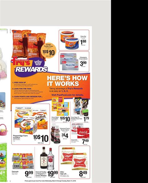 Select and gather products to fulfill customer's online orders. Fry's Food Ad Mar 9 2016