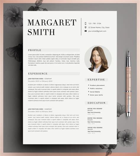 Pinterest Cv Template Free Printable Templates