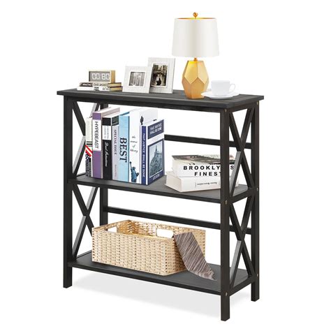 Costway Wooden Shelf Bookcase 3 Tier Open Bookshelf Wx Design